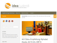 Tablet Screenshot of idea-ludendi.at